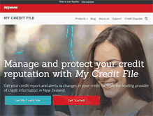 Tablet Screenshot of mycreditfile.co.nz